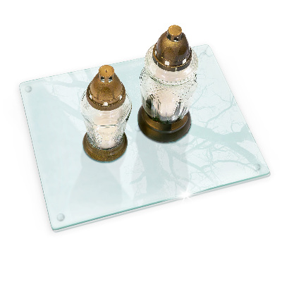 Glasplaat voor grafkaars rectangular transparant