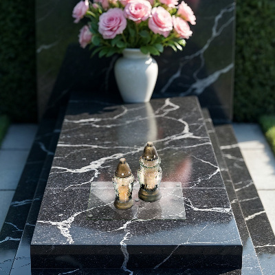 Glasplaat voor grafkaars rectangular transparant