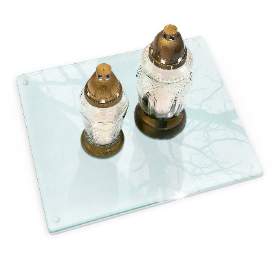 Glasplaat voor grafkaars rectangular transparant