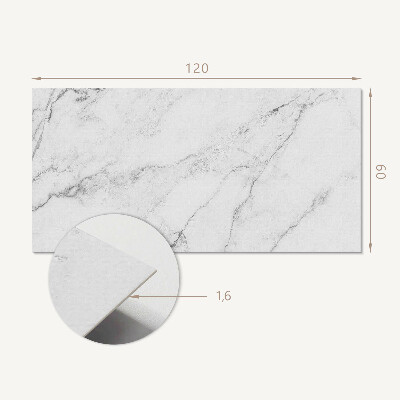 Zelfklevend wandpaneel Marmerpatroon in witte elegantie