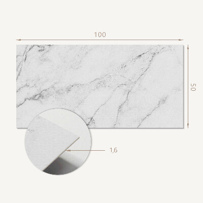 Zelfklevend wandpaneel Marmerpatroon in witte elegantie