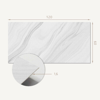 Zelfklevend wandpaneel Marmeren golven in een elegante stijl