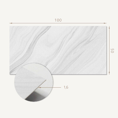 Zelfklevend wandpaneel Marmeren golven in een elegante stijl