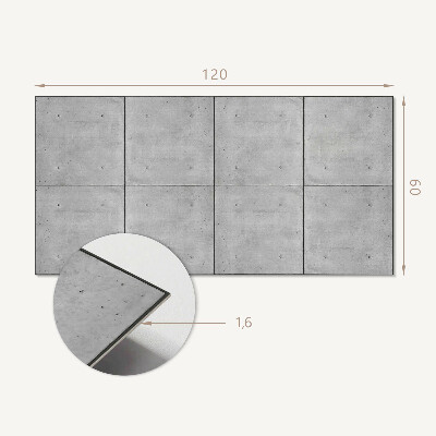 Zelfklevend wandpaneel Ruw beton in minimalistische stijl