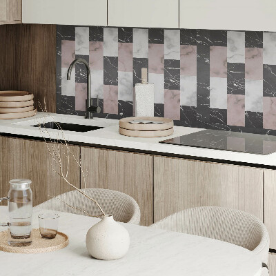 Vinyl wandpaneel Marmeren tegelmotief