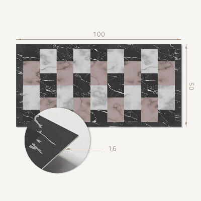 Vinyl wandpaneel Marmeren tegelmotief
