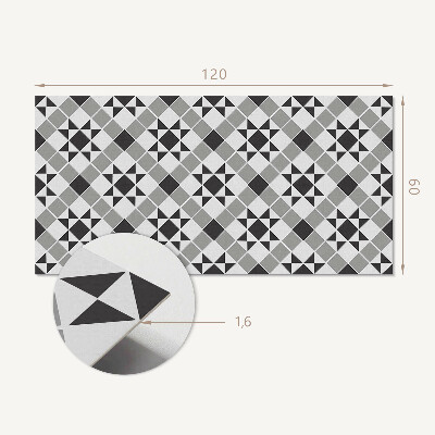 Zelfklevend wandpaneel Geometrisch patroon met een sterrenmotief