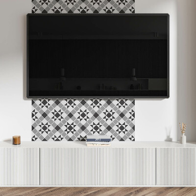 Zelfklevend wandpaneel Geometrisch patroon met een sterrenmotief