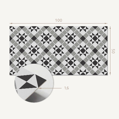 Zelfklevend wandpaneel Geometrisch patroon met een sterrenmotief