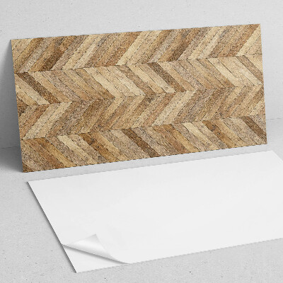 Zelfklevend wandpaneel Visgraatmotief van hout