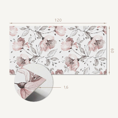 Zelfklevend wandpaneel Bloemenmotief in aquarelstijl