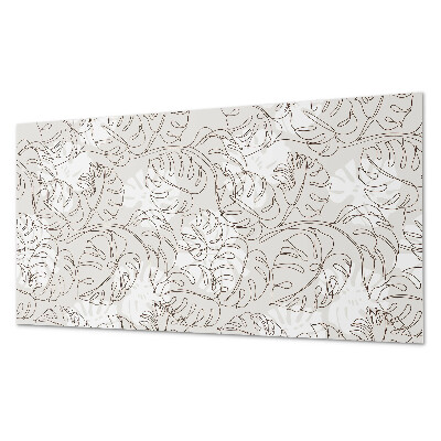 Vinyl wandpaneel Bladpatroon in rechte lijnen