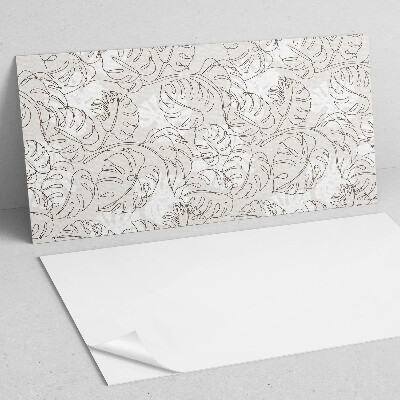 Vinyl wandpaneel Bladpatroon in rechte lijnen