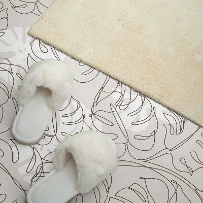 Vinyl wandpaneel Bladpatroon in rechte lijnen