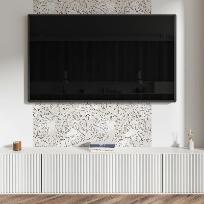 Vinyl wandpaneel Bladpatroon in rechte lijnen