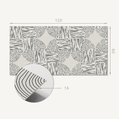 Vinyl wandpaneel Gestileerde vormen in geometrische volgorde