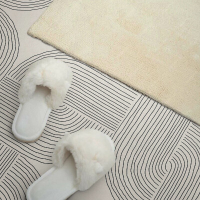 Vinyl wandpaneel Gestileerde vormen in geometrische volgorde