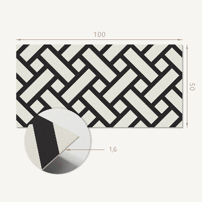 Wandpaneel pvc Geometrisch patroon met vlecht