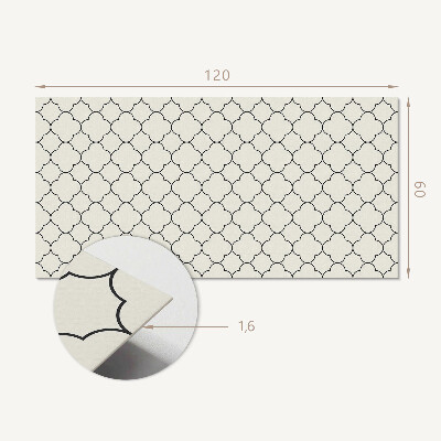 Vinyl wandpaneel Bloemenpatroon in een gaas