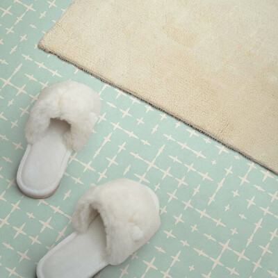 Zelfklevend wandpaneel Patroon van lijnen en kruisen in de meetkunde