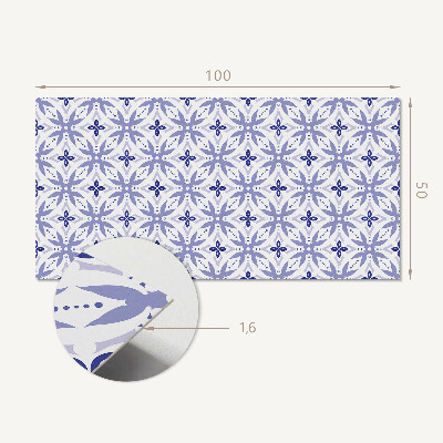 Zelfklevend wandpaneel Bloemig geometrisch patroon