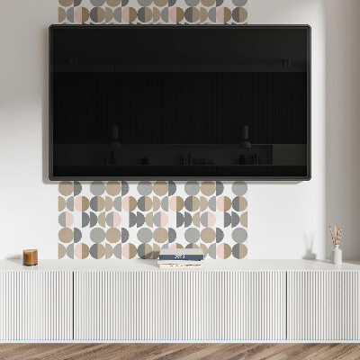 Vinyl wandpaneel Cirkels en halve cirkels in geometrische stijl