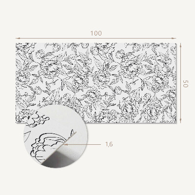 Vinyl wandpaneel Bloemstuk met groene bladeren