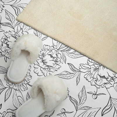 Vinyl wandpaneel Bloemstuk met groene bladeren