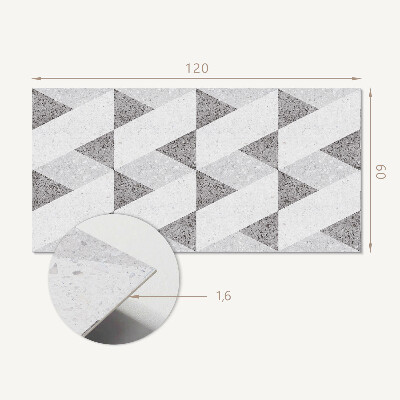 Wandpaneel pvc Contrasten in geometrische vormen