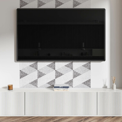 Wandpaneel pvc Contrasten in geometrische vormen