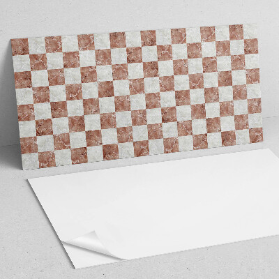 Zelfklevend wandpaneel Marmeren schaakbord in een elegante stijl