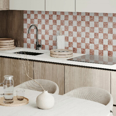Zelfklevend wandpaneel Marmeren schaakbord in een elegante stijl