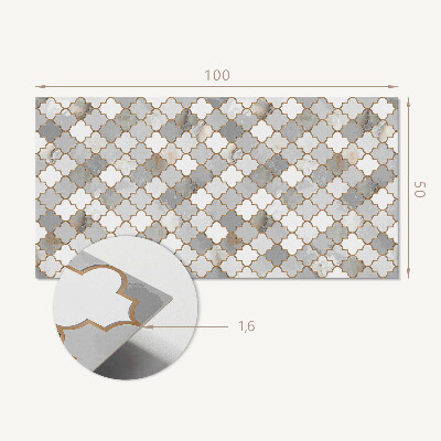 Vinyl wandpaneel Mozaïekvormen in een harmonieuze stijl