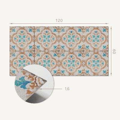 Vinyl wandpaneel Bloemen decoratief patroon