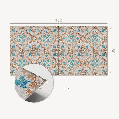 Vinyl wandpaneel Bloemen decoratief patroon