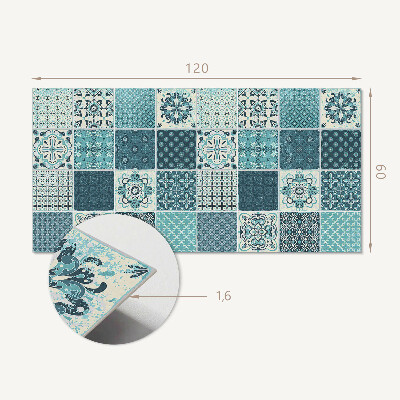 Zelfklevend wandpaneel Mozaïekvormen in de meetkunde