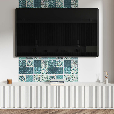 Zelfklevend wandpaneel Mozaïekvormen in de meetkunde