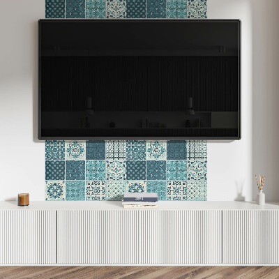 Zelfklevend wandpaneel Mozaïekvormen in de meetkunde