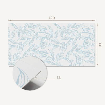 Zelfklevend wandpaneel Subtiel bladmotief