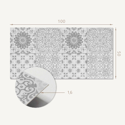 Zelfklevend wandpaneel Geometrisch-floral motief