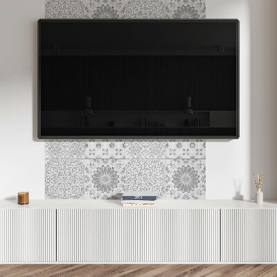 Zelfklevend wandpaneel Geometrisch-floral motief