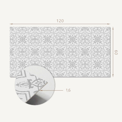 Vinyl wandpaneel Bloemenpatroon met decoratieve details