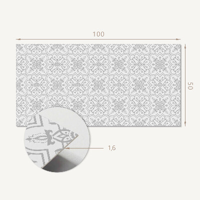 Vinyl wandpaneel Bloemenpatroon met decoratieve details