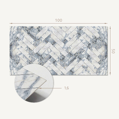 Wandpaneel pvc Visgraat marmerpatroon