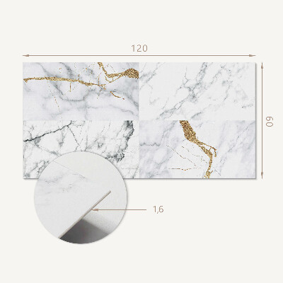 Zelfklevend wandpaneel Marmerpatronen met delicate aderen