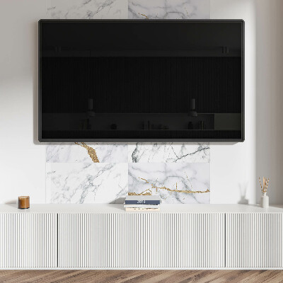 Zelfklevend wandpaneel Marmerpatronen met delicate aderen