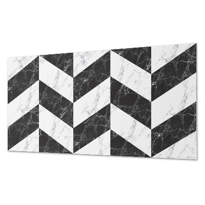 Vinyl wandpaneel Marmeren visgraat in een elegante stijl