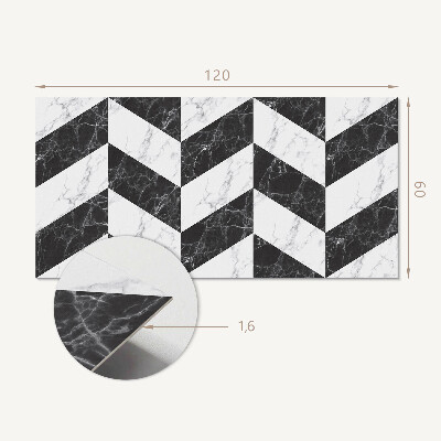 Vinyl wandpaneel Marmeren visgraat in een elegante stijl