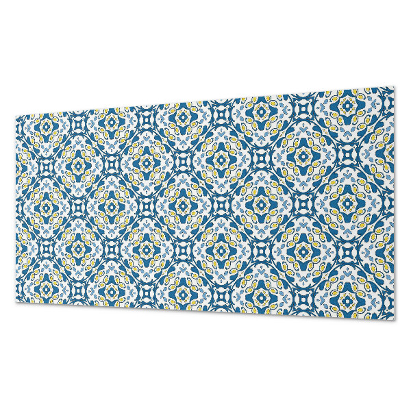 Wandpaneel pvc Geometrisch motief met een bloemenaccent