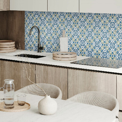 Wandpaneel pvc Geometrisch motief met een bloemenaccent